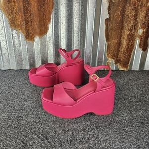 Women's Pink Platform Sandals